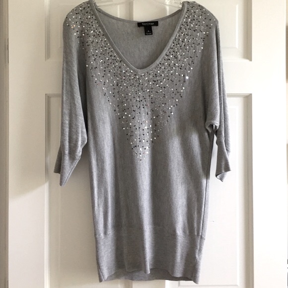 WHBM sequined v-neck tunic - Picture 1 of 4